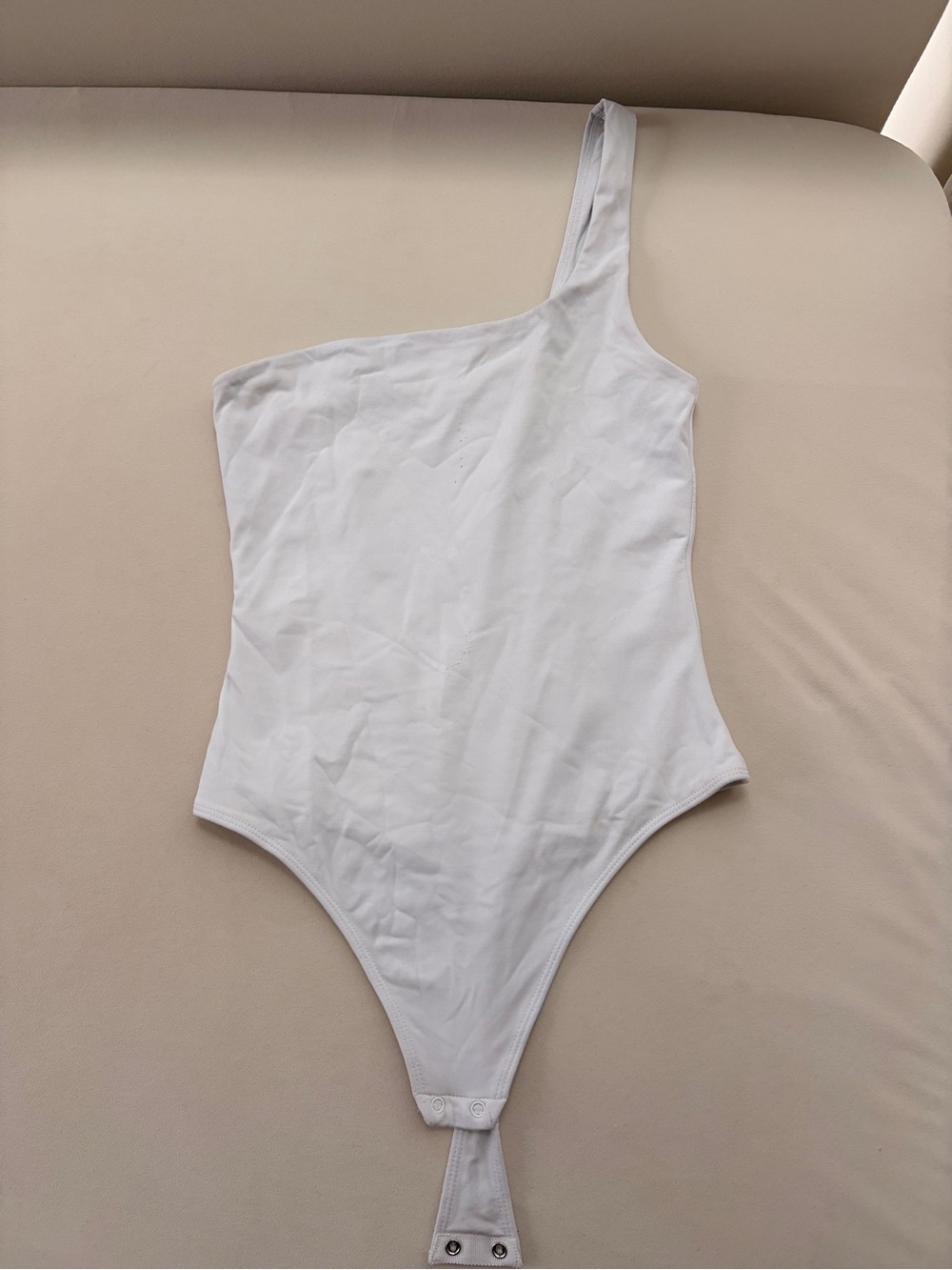 Babaton One-Shoulder White Kids Bodysuit